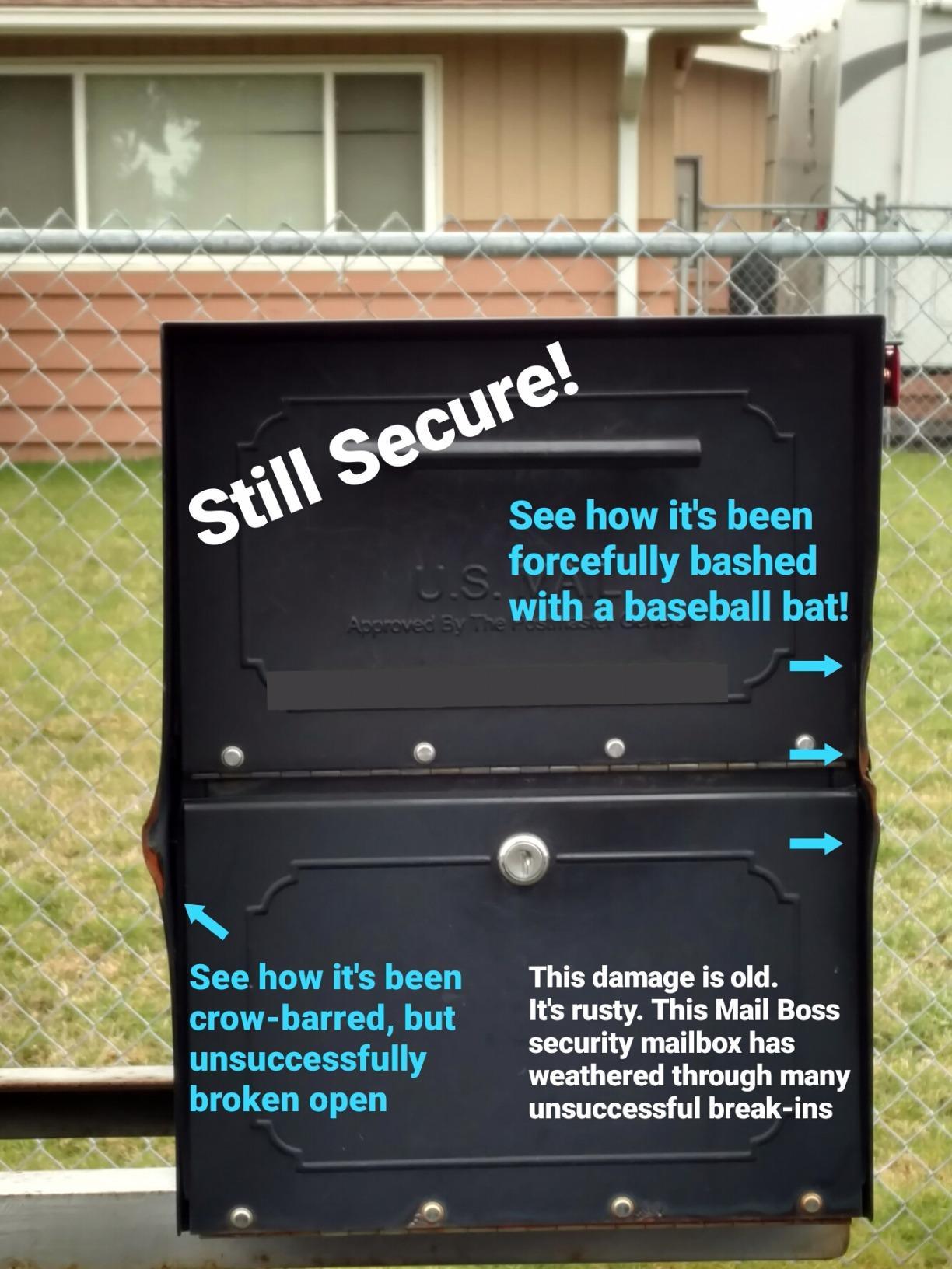 Mail Boss 7106 Curbside Steel Post Mount Security Locking Mailbox, Black, Extra Large customer photo 2