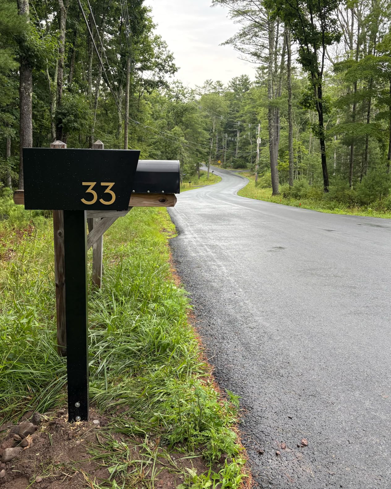 Mail Boss Mail Manager Modern Locking Post Mount Mailbox, USPS Approved | Patented anti-pry lock, accepts small packages, compact galvanized steel curbside design, weather and vandal-resistant. customer photo 1