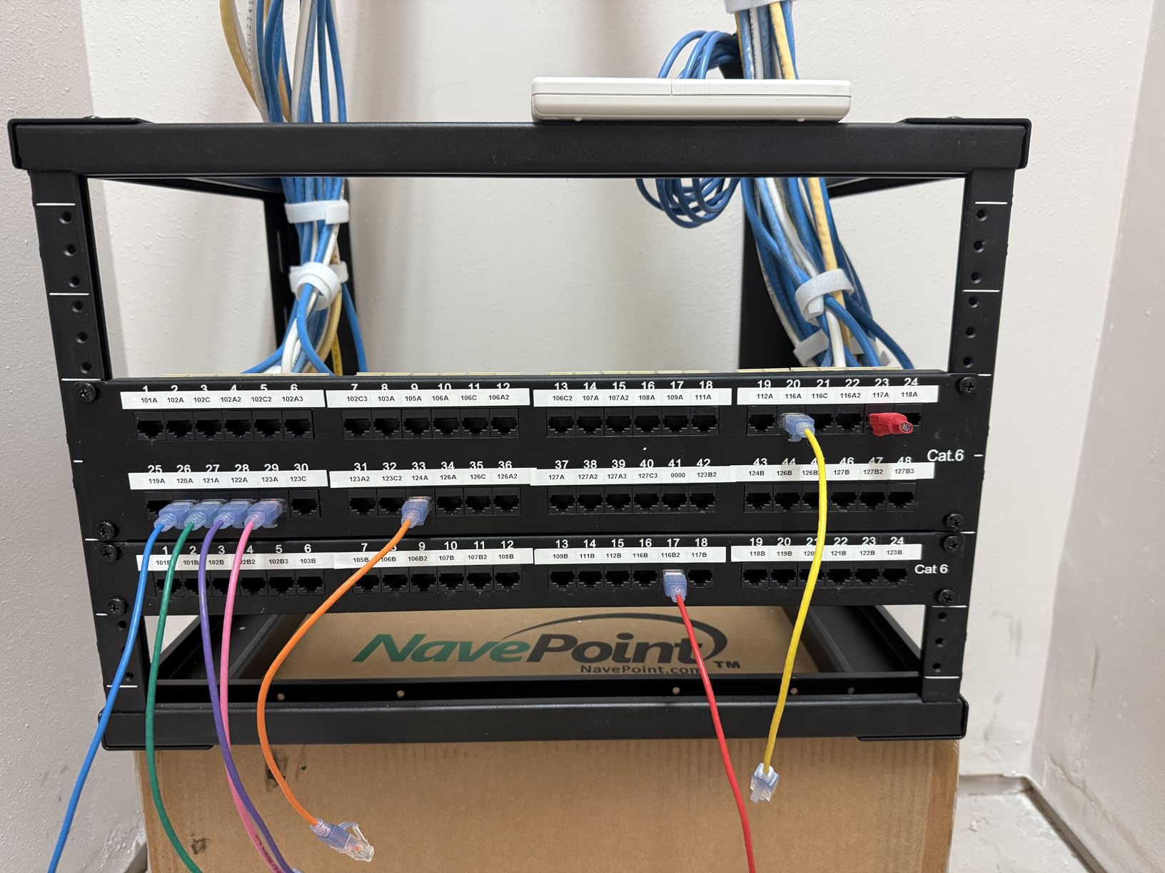 NavePoint 9U Wall Mount Rack - Server Rack for 19 Inch IT Equipment Open Frame Rack - Network Rack for AV & Server Equipment 16