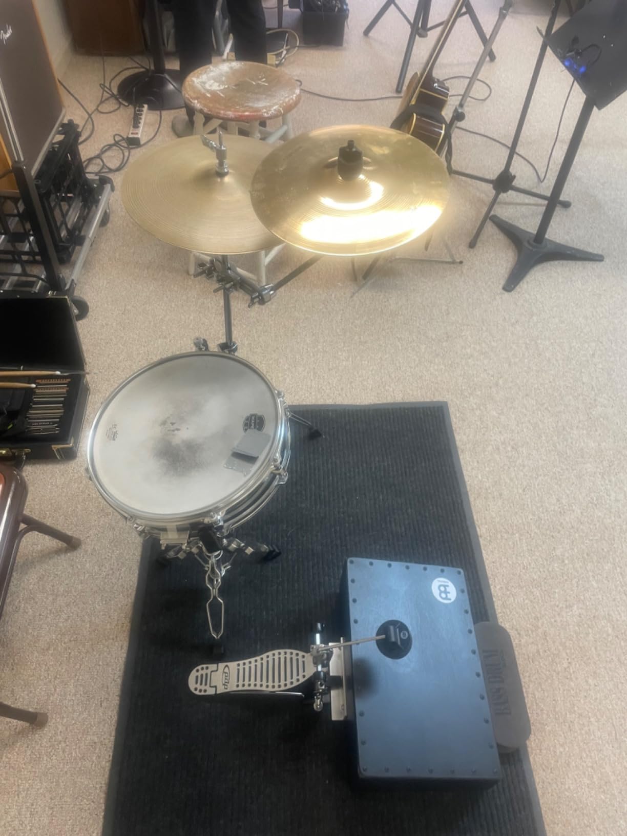 Meinl Percussion BASSBOX Acoustic Cajon Stomp Box with L-Shaped Beater, Black customer photo 2