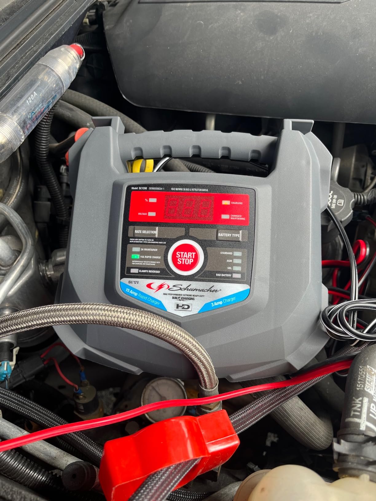 Schumacher Electric 15A Car Battery Charger & Maintainer, 6V/12V – SC1280 customer photo 1