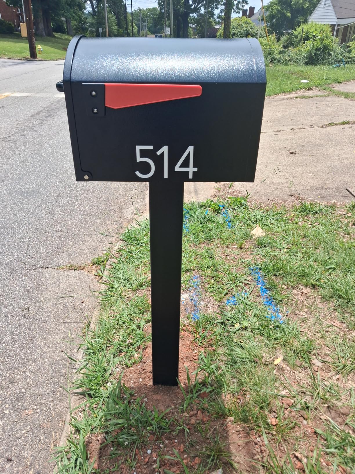 Mail Boss Orca Extra Large Galvanized Steel Post Mount Mailbox, Non-Locking | USPS approved T4 rural mailbox, fits large packages and oversized mail, heavy-duty powder-coated curbside design. customer photo 1