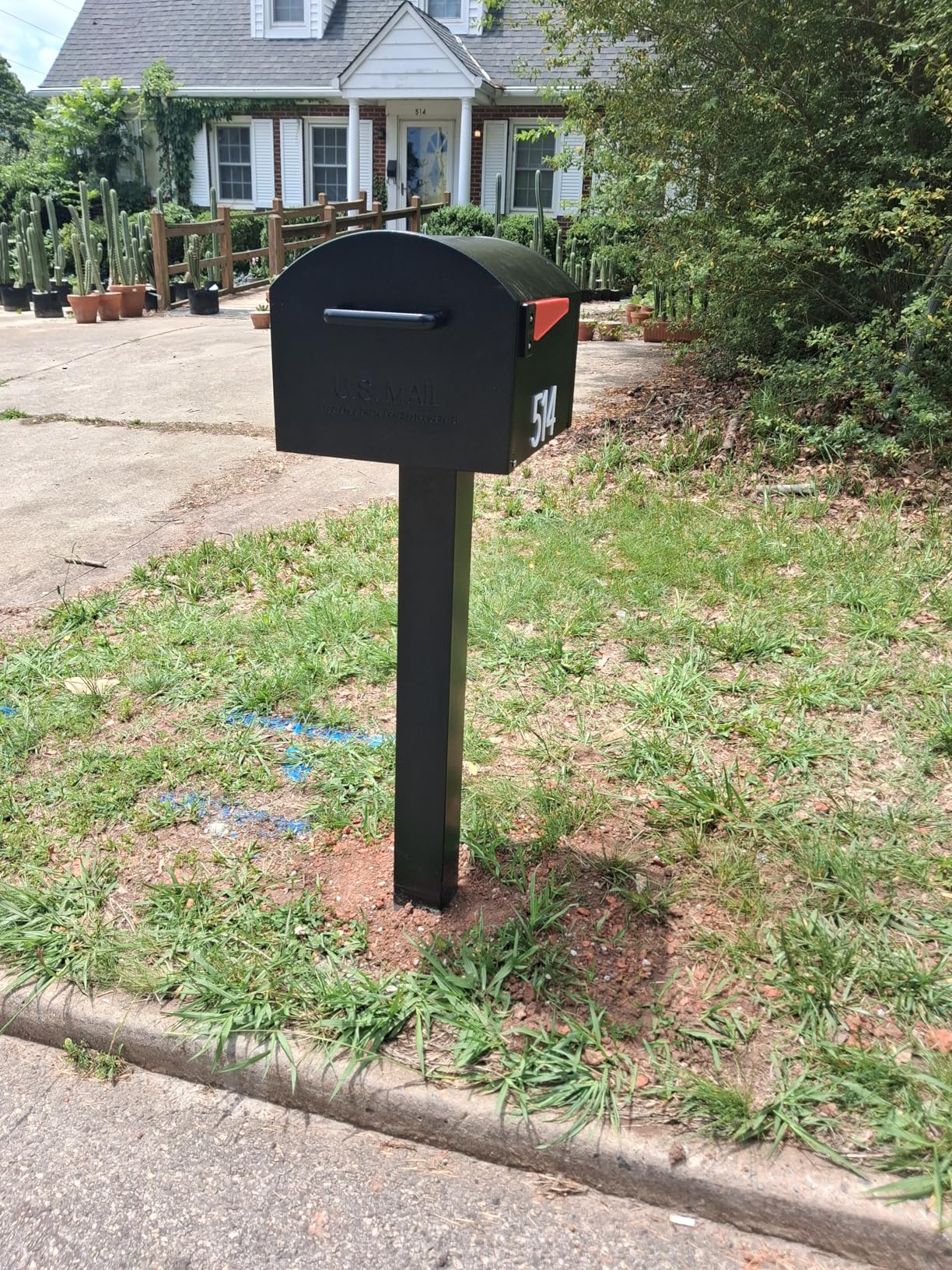 Mail Boss Orca Extra Large Galvanized Steel Post Mount Mailbox, Non-Locking | USPS approved T4 rural mailbox, fits large packages and oversized mail, heavy-duty powder-coated curbside design. customer photo 2