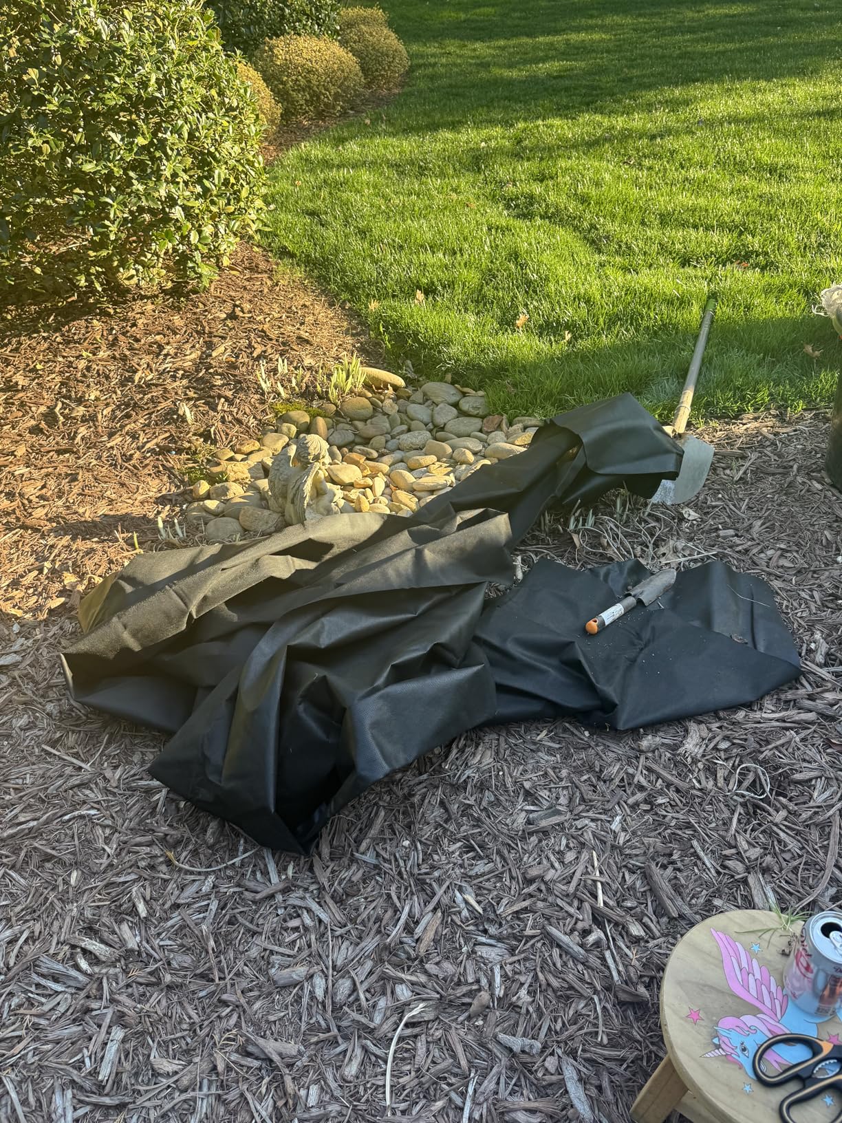 HOOPLE 4ftx180ft Weed Barrier Fabric Heavy Duty | Landscape Fabric | Commercial Woven Geotextile for Gardens, Driveways & Flower Beds | Thick Weed Control Landscaping Fabric customer photo 2