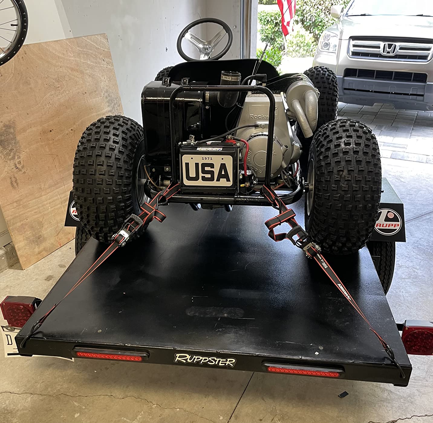 DK2 4 x 8 Single Axle Folding Utility Trailer, Load Capacity 1450 lb, Deck Length 8 ft, Deck Width 4 ft, Model# MFT4X8 customer photo 1