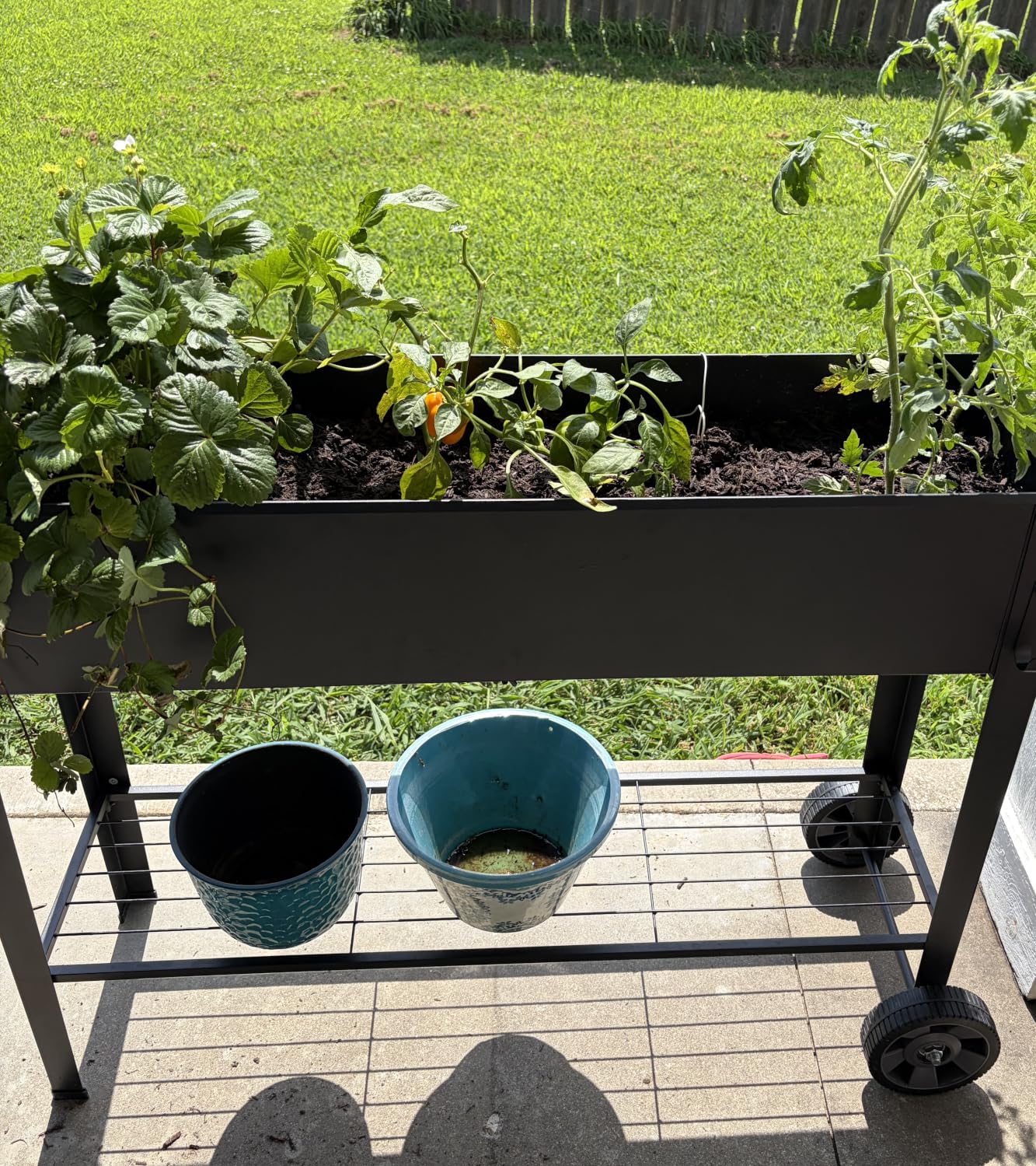 aboxoo Large Raised Metal Planter Bed with Legs, 40