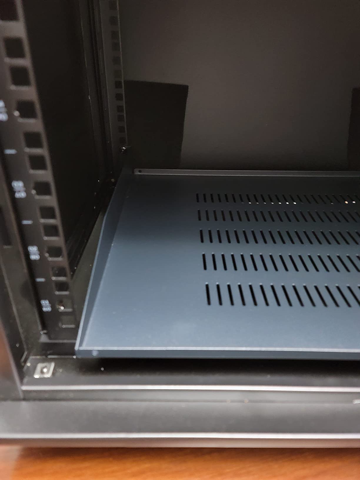 9U Wall Mount Network Rack Cabinet - Quiet Cooling Fan, Locking Glass Door, 17.7