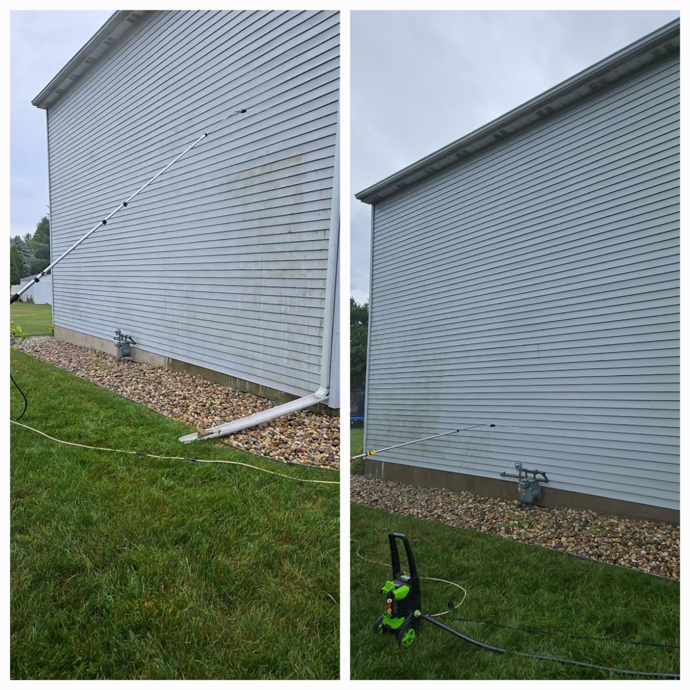 janz Aluminum 24 FT Telescoping Pressure Washer Wand with Pressure Washer Extension Wand,Gutter Cleaner Attachment, 5 Spray Nozzle Tips, 2 Hose Inlet Adapters and Support Harness customer photo 2