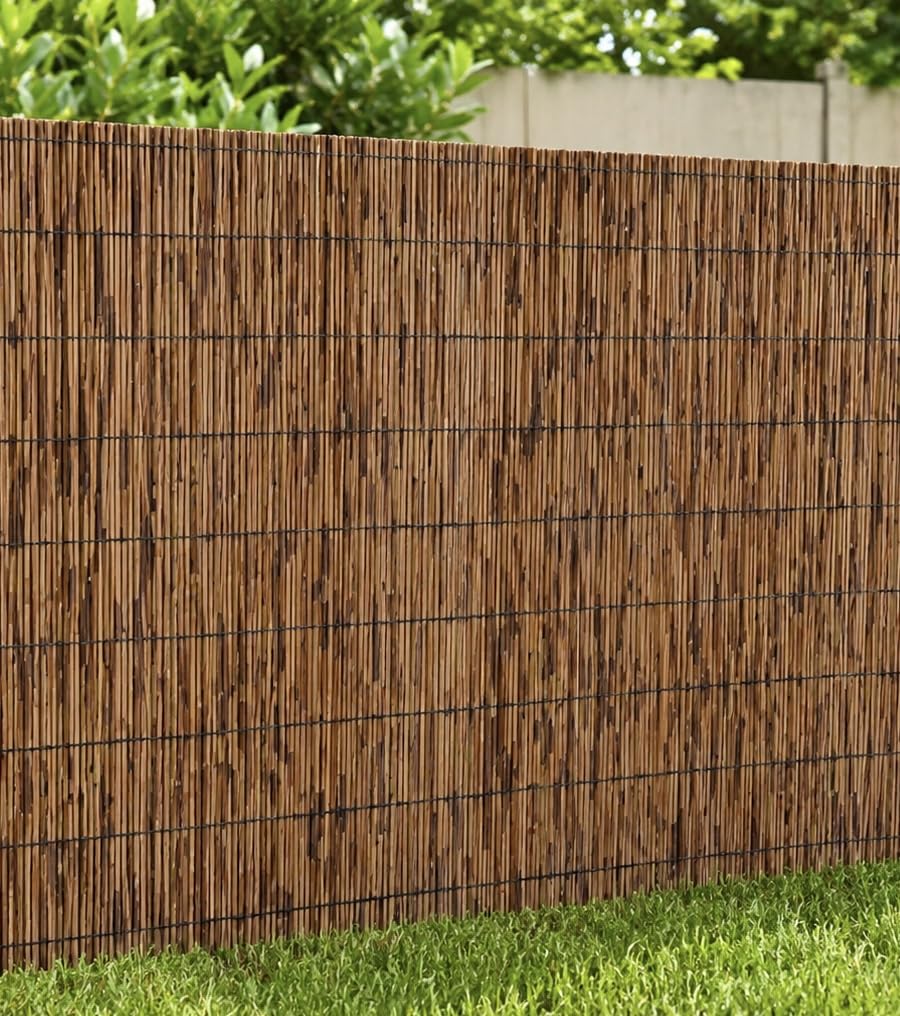 Natural Reed Fencing, 4FT X 16.4FT Reed Screen Balcony Reed Fence Bamboo Screen Fencing for Outdoor Backyard Patio (Brown) customer photo 1