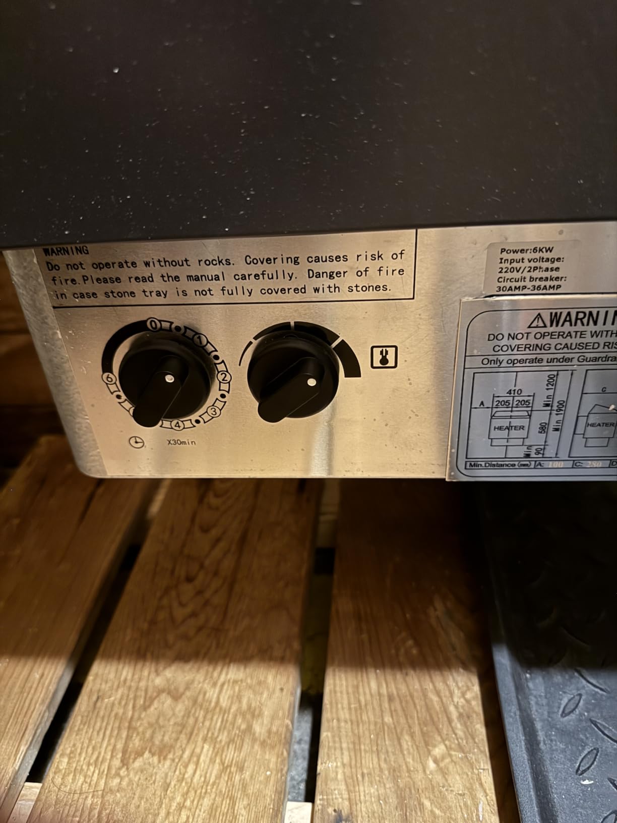 VEVOR Sauna Heater,220V Electric Sauna Stove, Steam Bath Sauna Heate 3h Timer and Adjustable Temp for Max. 176-318 Cubic Feet, Home Hotel Spa Shower Use (6KW) FCC Certification customer photo 1
