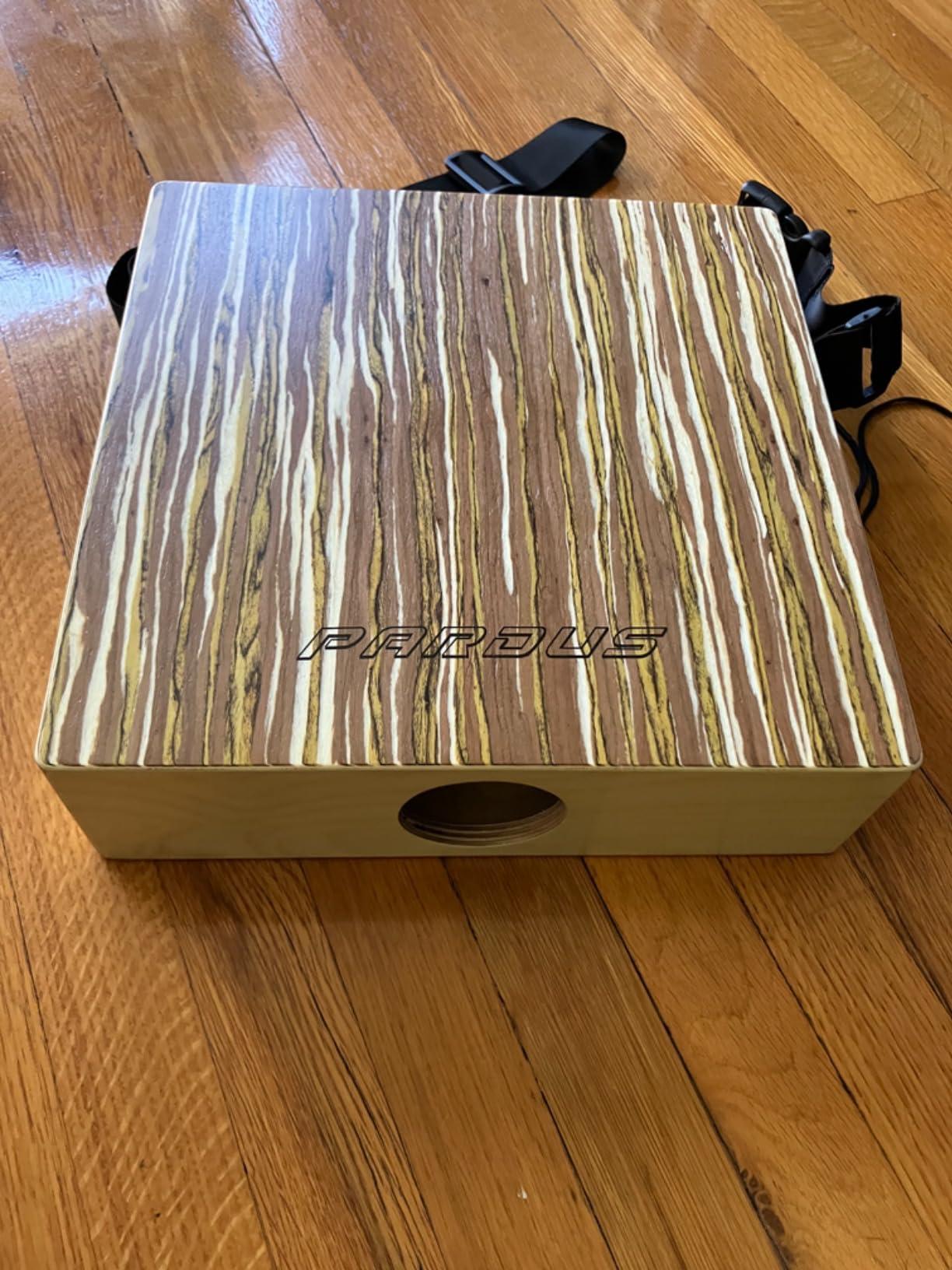 PARDUS Portable Cajon Drum with Removable Snare Straps - Travel Cajon with Dual-Sided Birch & Techwood for Deep and Crisp Sounds - Percussion Musical Instrument - Includes Oxford Carrying Bag customer photo 2