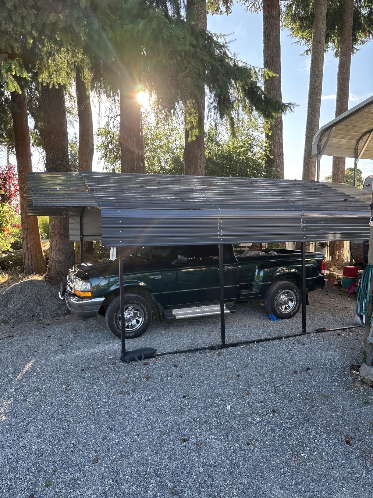 Real Relax 10'x15' Heavy Duty Metal Carport, Grey | Heavier Frame, Galvanized Roof, Outdoor Garage Car Shelter Shade for Car and Boats customer photo 1