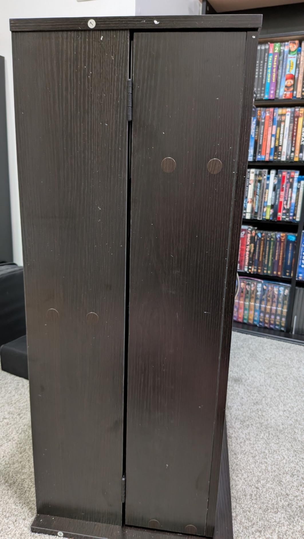 VEVOR Media Storage Cabinet, DVD Cabinet with Doors and Shelves, CD Storage, Adjustable DVD Shelf, Protects & Organizes Music, Movie, Video Games or Collections - Espresso customer photo 2