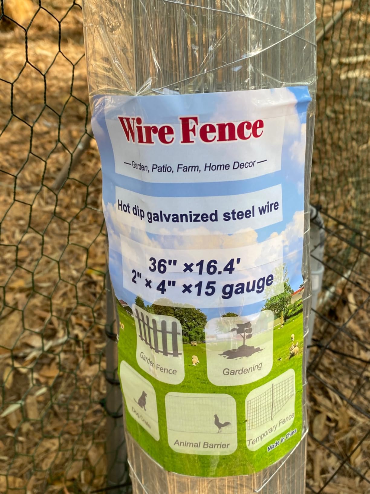 4'× 50' Welded Wire Mesh, Galvanized Chicken Wire Fencing 2'' x 4'' 15GA, Garden Decorative Fence for Chicken Coop Barrier, Rabbit Snake Fences, Poultry Enclosures customer photo 2
