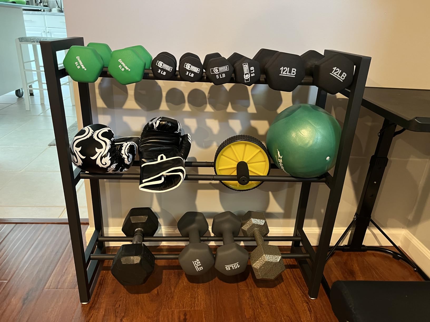 3 Tier Dumbbell Rack, Weight Rack for Home Gym customer photo 2