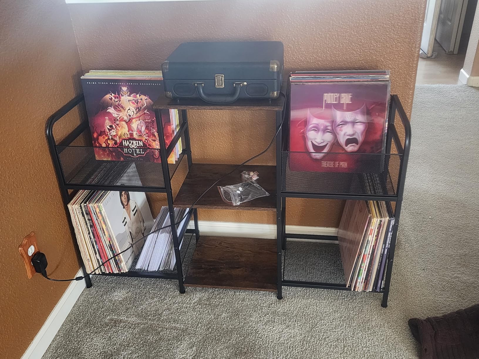 3IngSeagulls Record Player Stand with Vinyl Storage, Record Storage for 350+ Albums, Tuntable Stand with Record Holder for Living Room, Record Holder Vinyl Display Shelf customer photo 1