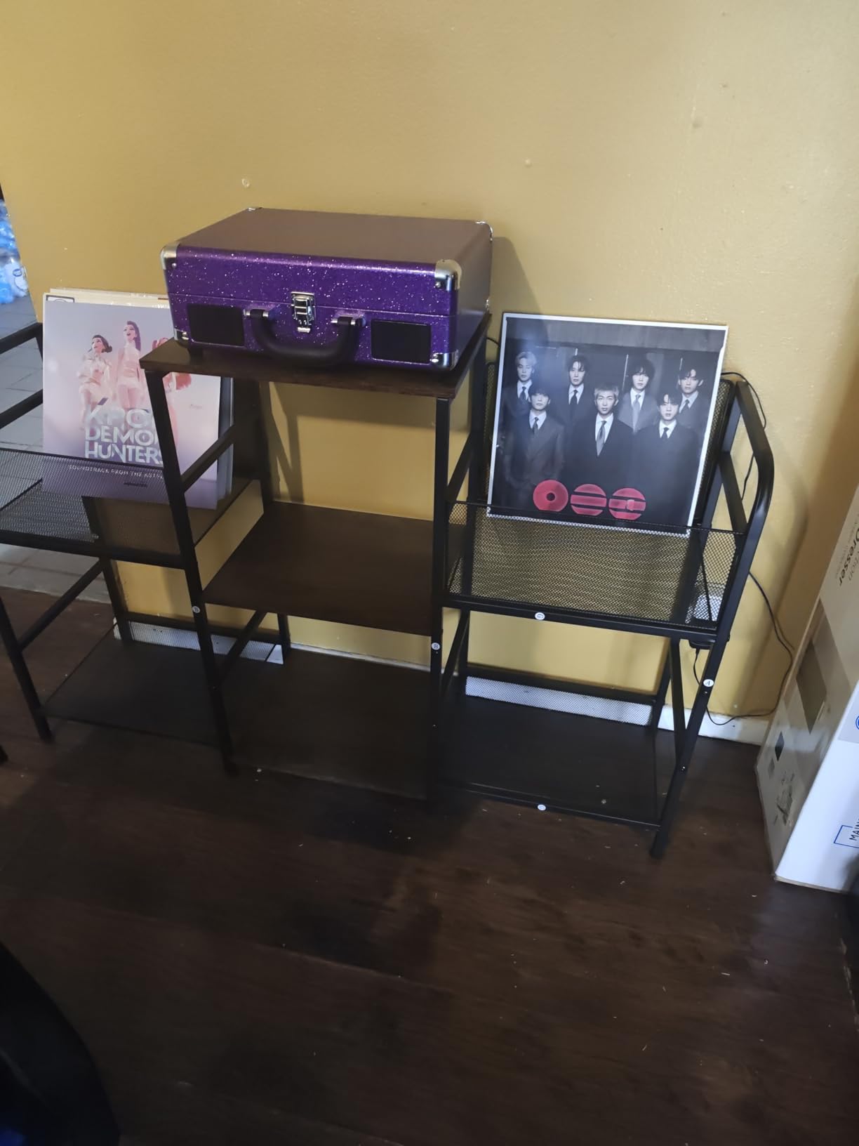 3IngSeagulls Record Player Stand with Vinyl Storage, Record Storage for 350+ Albums, Tuntable Stand with Record Holder for Living Room, Record Holder Vinyl Display Shelf customer photo 2