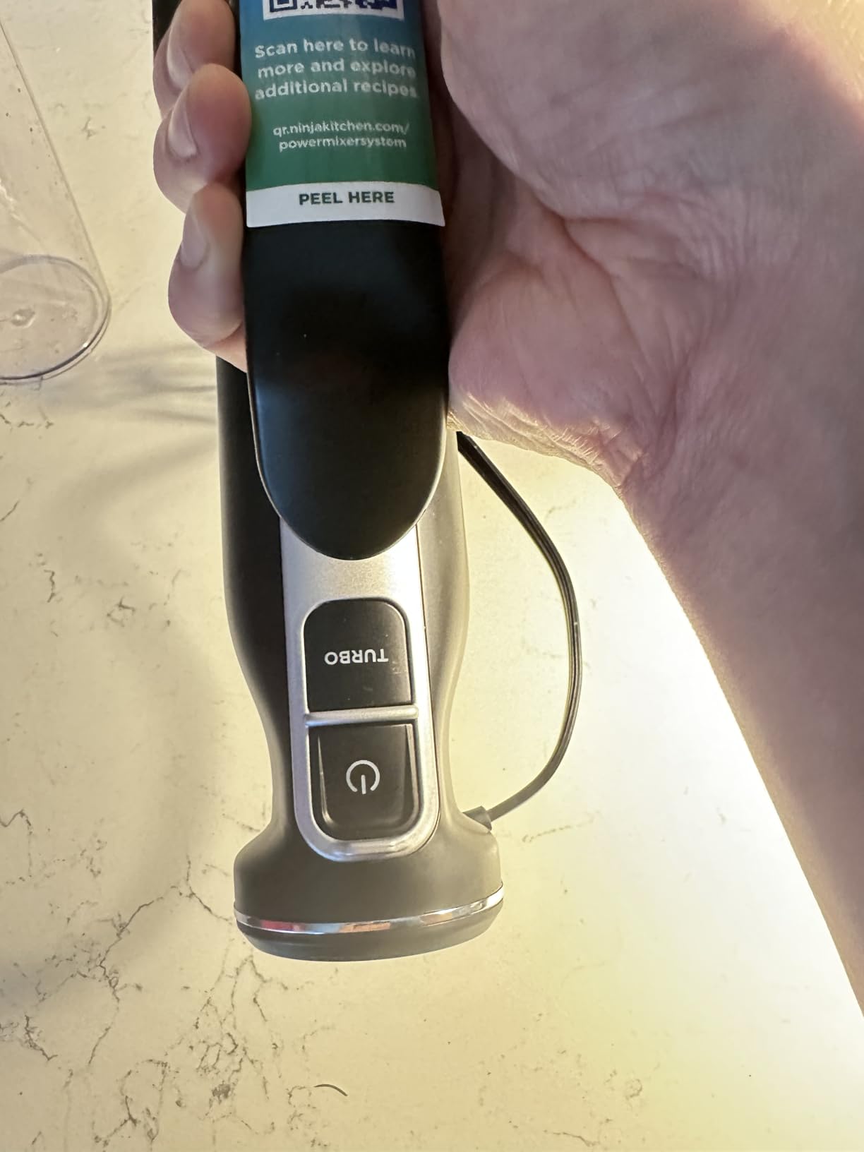 Ninja Immersion Blender & Whisk, 4 Speeds, 4oz Cup, Deep Navy, CI201ND customer photo 2