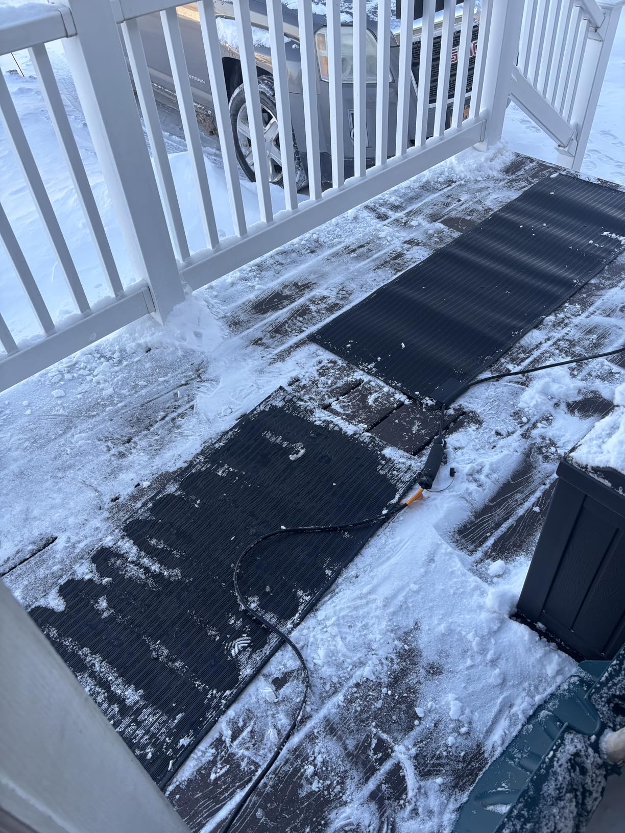 Snow Melting Mats Outdoor 20 x 60 inch | Non-Slip Heated Outdoor Mats 338W 120V, Heated Driveway Mats with UL and ETL Certificate Power Cord, Suitable for Most Entryways customer photo 2