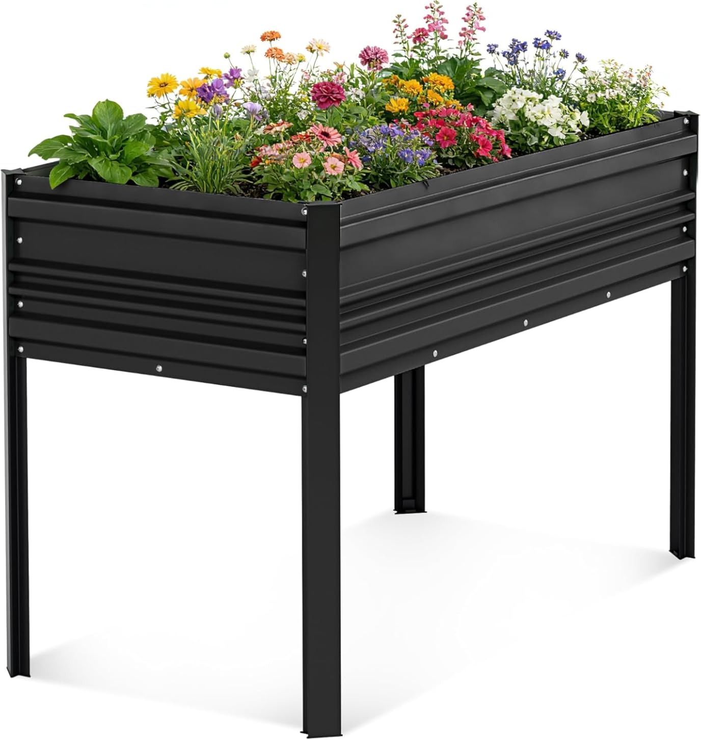 WORKPRO 48x24x32in Outdoor Galvanized Raised Garden Bed with Legs, 600LB Elevated Planter Box for Vegetable, Flowers, Herbs, Light Green customer photo 2