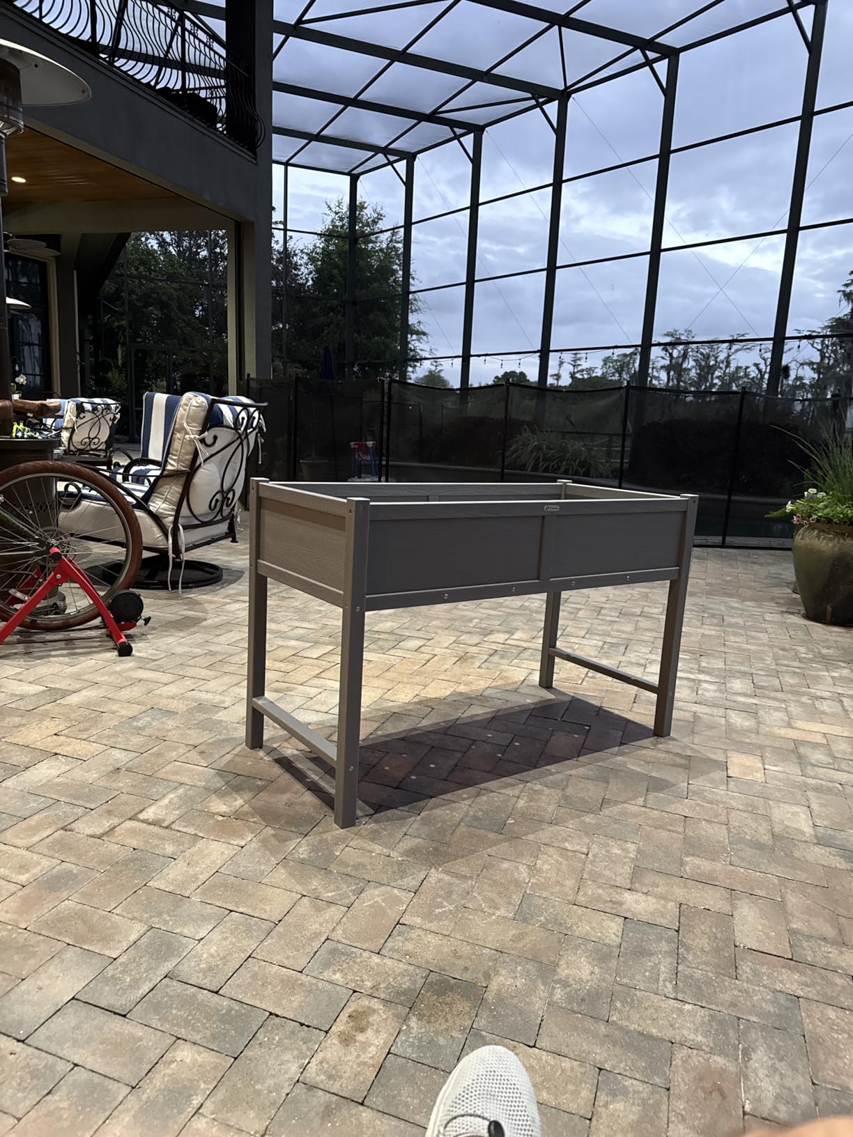 HDPE Raised Garden Bed with Legs, 47x22x30 inch Outdoor Elevated Planter Box for Vegetables, Herbs & Flowers, Weather-Resistant Raised Garden Beds for Patio, Balcony & Backyard Gardening customer photo 2