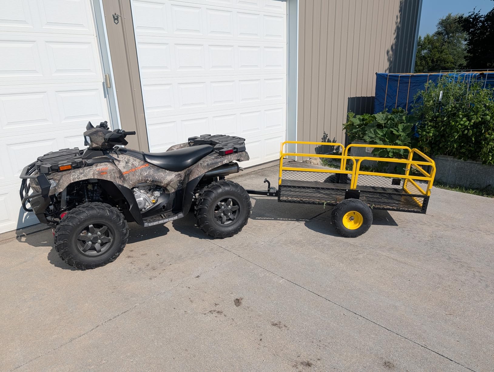 22 Cu.Ft 1600Lbs Steel ATV UTV Trailer Tow Behind Dump Cart, Heavy Duty Pull Behind Utility Dump Trailer for Lawn Mower Trailer Tractor Garden Yard with Removable Rear Panel customer photo 1