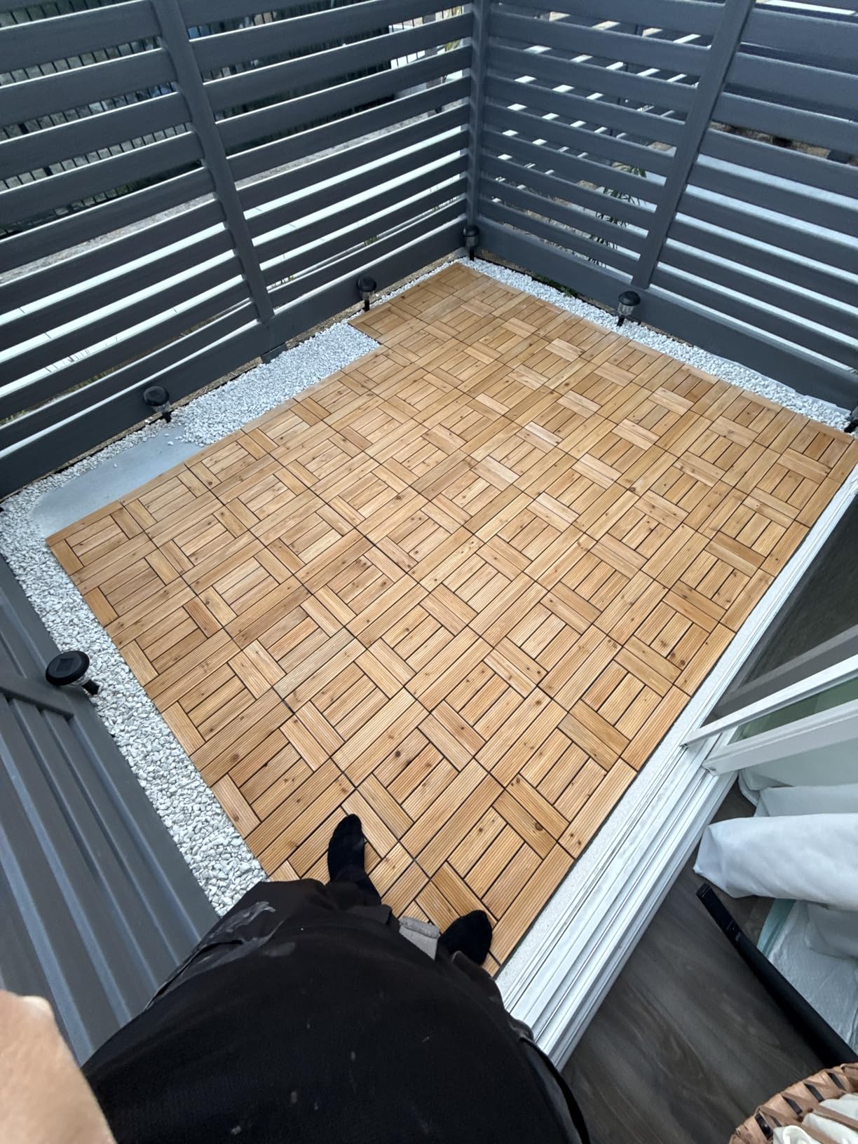 Garvee 33 PCS Solid Acacia Wood Deck Tiles, 12
