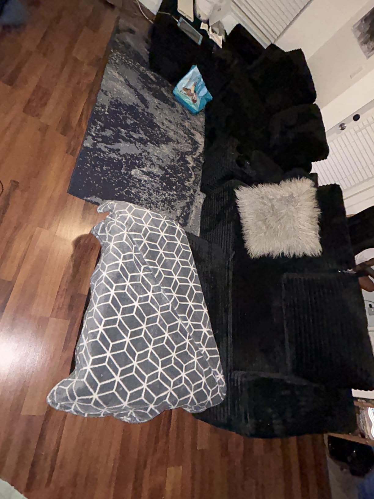 ivoros 150 Inch Modular Sectional Sofa Couch, Oversized Modern Cloud Couch for Living Room, U Shape Couches with 2 Ottomans, USB Ports and Cup Holders, Grey Corduroy Boneless Sofas customer photo 1