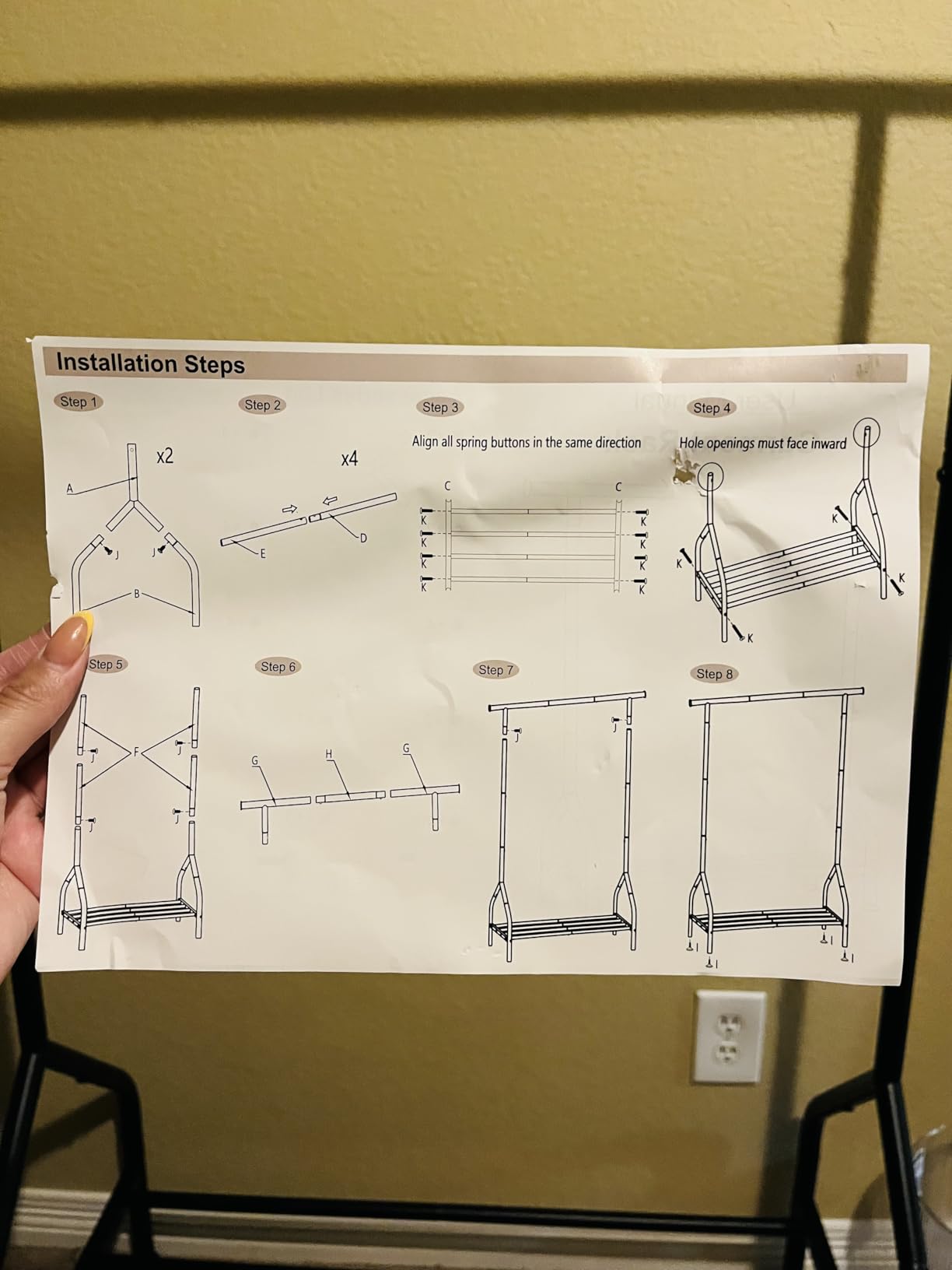 Sturdy Clothing Racks with Shelf, Metal Clothes Rack with Leveling Feet for Hanging Clothes, Freestanding Garment Coat Rack for Bedroom, Apartment & Small Spaces, Black customer photo 1