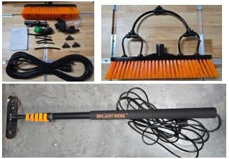 Briliantwerk Solar Panel Cleaning Brush 20 ft Extension Pole | Water Fed Pole Brush with Soap Dispenser for Solar Panels, Windows and Siding customer photo 1