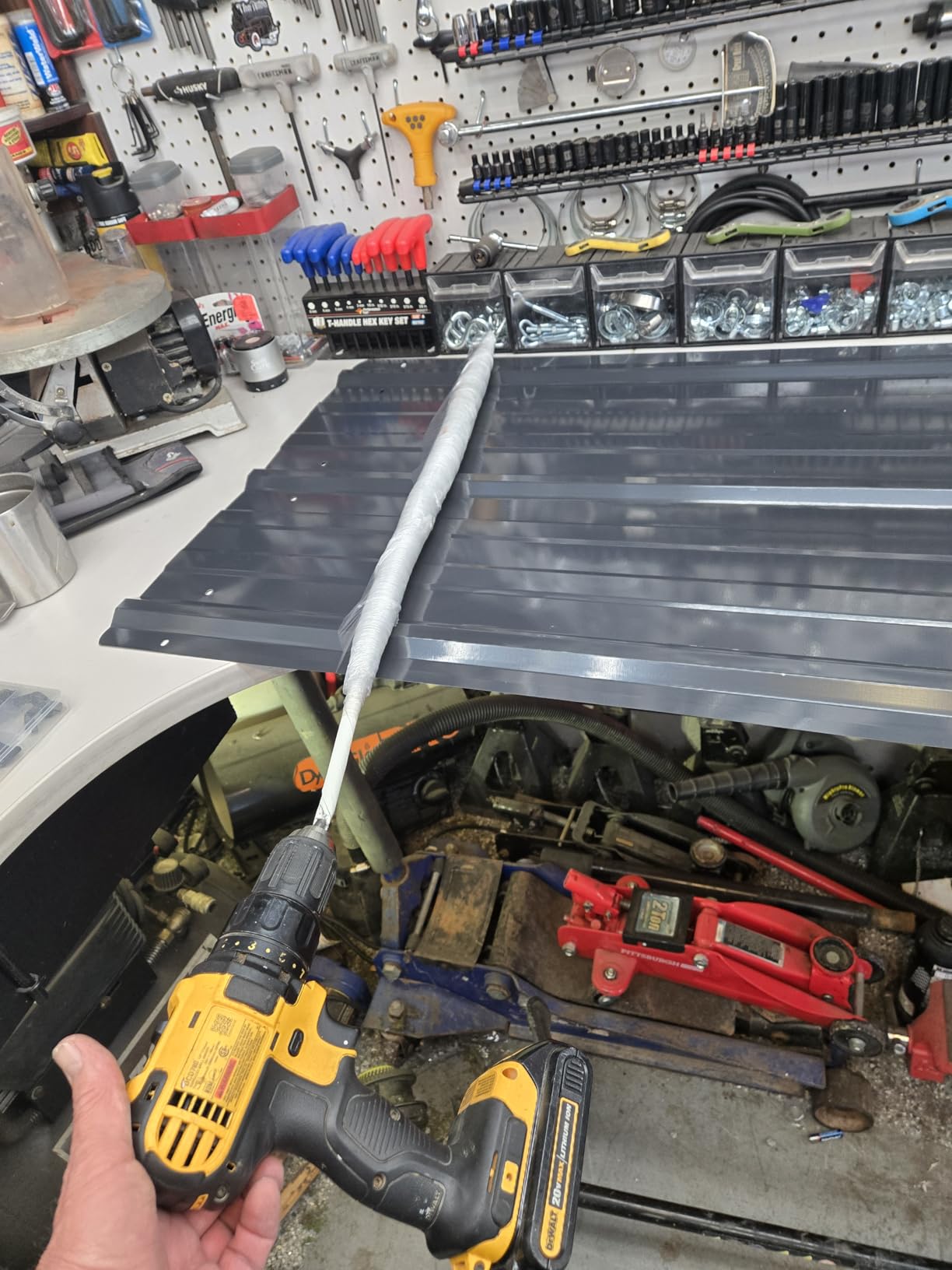 EROMMY 10' x 15' Heavy Duty Metal Carport with Galvanized Steel Roof & Base for All-Weather Protection, Outdoor Carport Garage, Versatile for Car, Boat, Tractor, and Party Use, Dark Gray customer photo 1