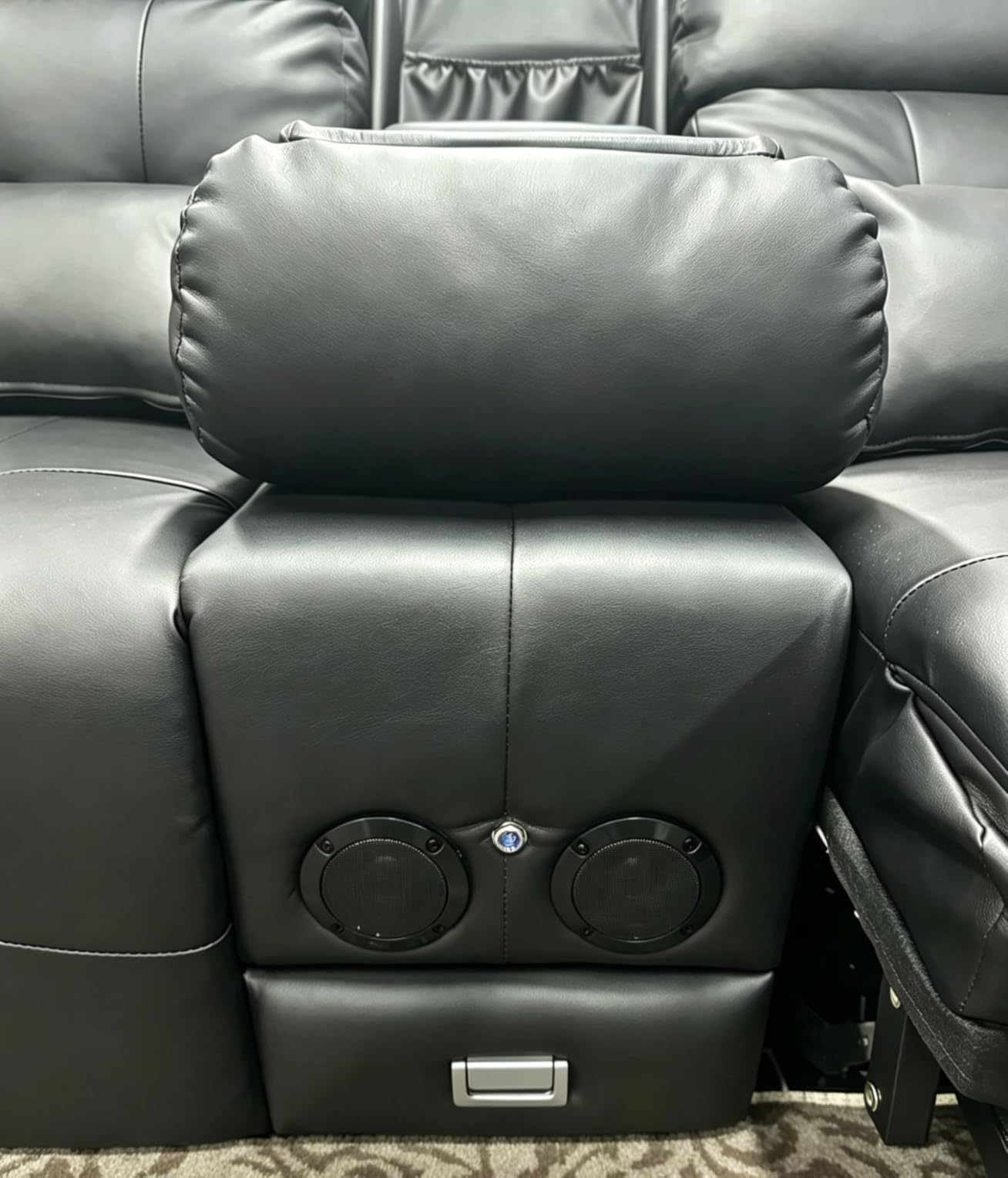Tiooii Home Theater Seating, Power Loveseat Recliner Sofa with Massage & Heat, Wall Hugger Reclining Loveseat with USB, RV Couch with LED Lights, Flip Backrest, Cup Holders for Movie Theater & Gaming Room customer photo 2
