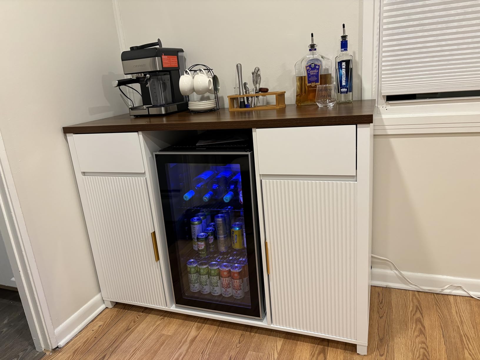 Antarctic Star Wine Cooler, Beverage Refrigerator, 16 Bottle Freestanding Quiet Wine Cellar Front Glass Door for Home and Bar, 1.7 Cu.Ft. customer photo 1