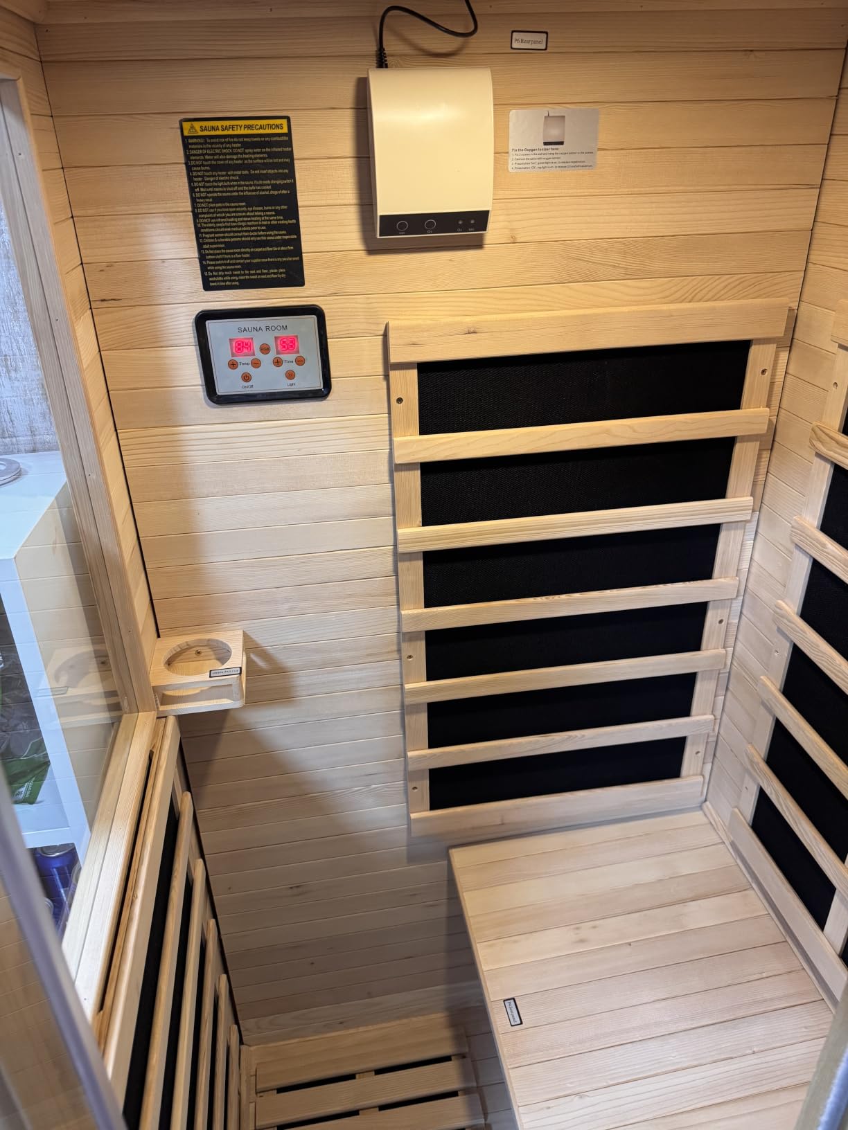 4-6 Person Outdoor Barrel Sauna with 6KW Electric Heater customer photo 1