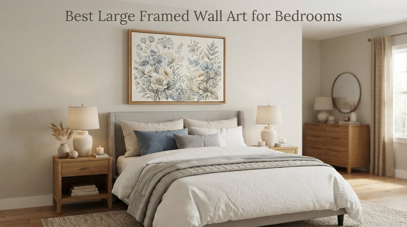 Best Large Framed Wall Art for Bedrooms