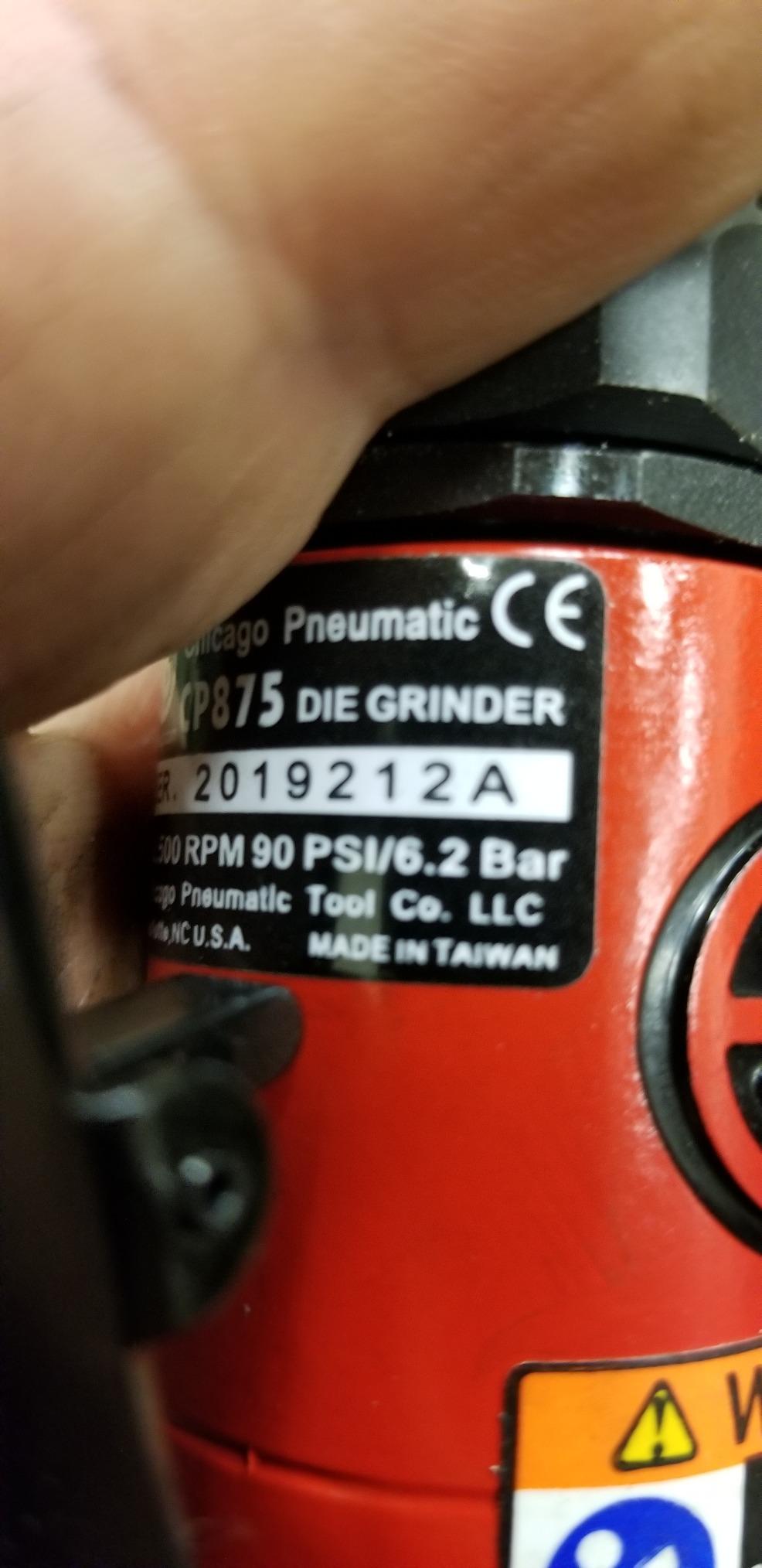 Chicago Pneumatic CP875 - Air Angle Die Grinder Tool, 1/4 Inch (6 mm), 0.3 HP / 220 W, 22500 RPM, Welder, Woodworking, Automotive Detailing, Stainless Steel Polisher, Heavy Duty customer photo 1