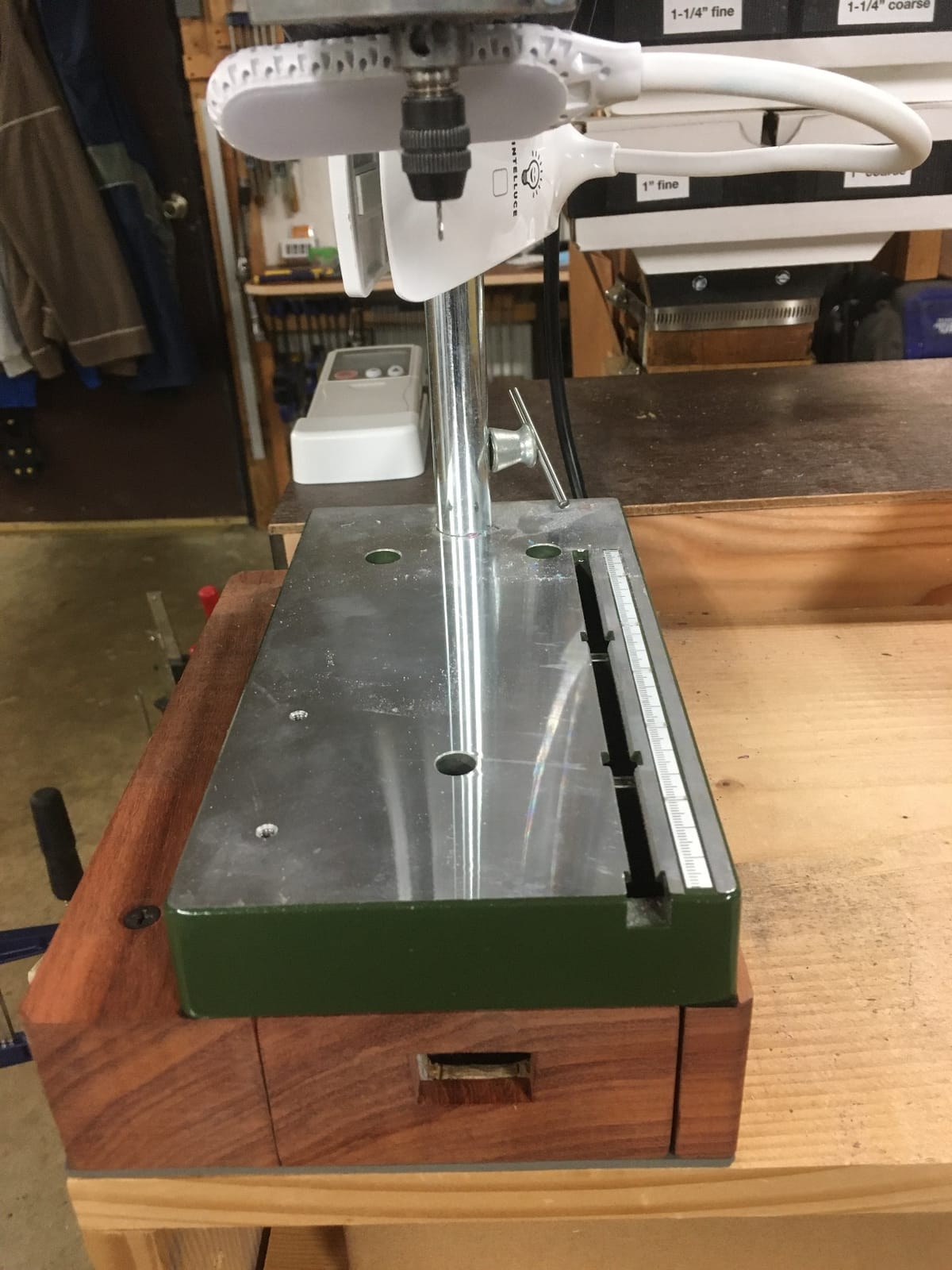 PROXXON Precision Bench Drill Press - Micro Hole Capability, Adjustable Depth & Table, 3-Speed Selection, Durable Design, with 6 Precision Collets for Detailed Projects - TBM 115 customer photo 2