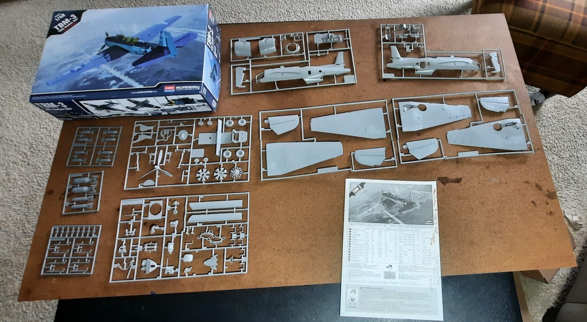 Academy TBM-3 USS Bunker Hill Airplane Model Building Kit, Navy customer photo 1