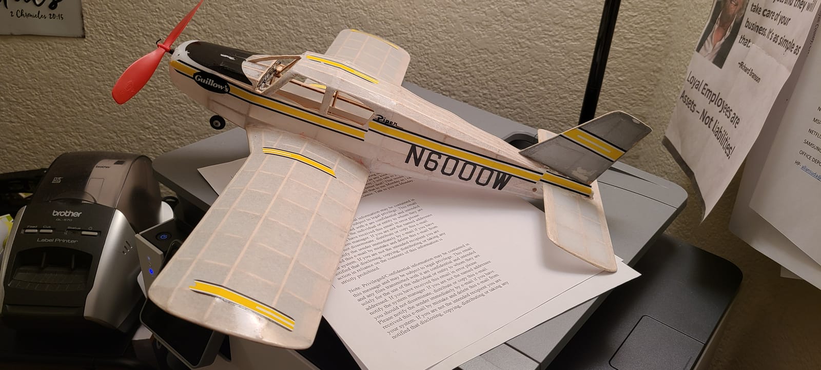 Guillow's Piper Cherokee 140 Laser Cut Model Kit - 20 in Wingspan Balsa | Build for flight or static display Precision balsa parts with rubber motor, scale wheels, decals, and vacuum formed pieces customer photo 1