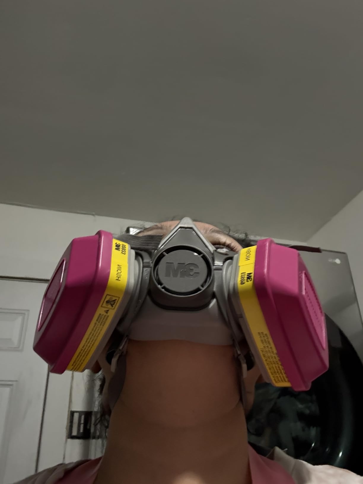 P100 Respirator Cartridge/Filter 60923, NIOSH Approved, 1 Pair | Helps Protect Against Organic Vapors, Acid Gases, and Particulates, Magenta/Yellow customer photo 2