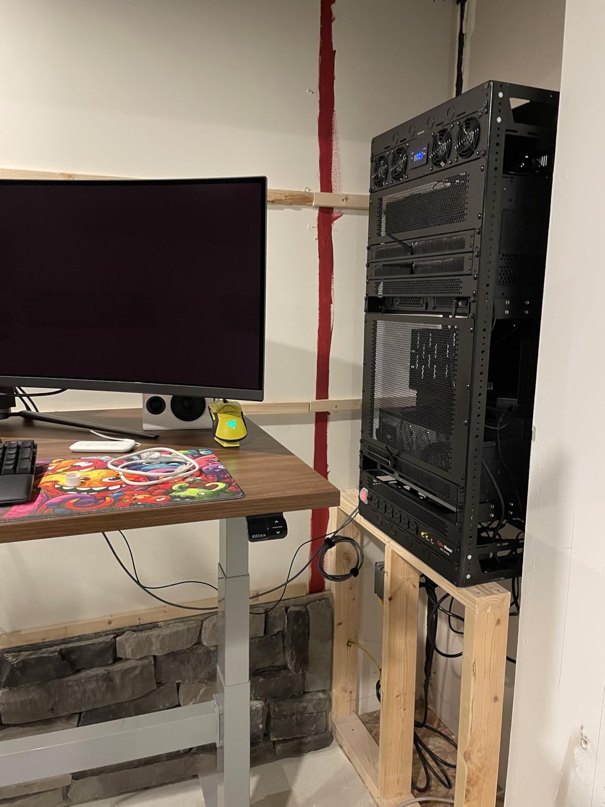 NavePoint 8U Blanking Panel, Perforated, Flanged, 19 inch Wide Network Server Rack or Server Cabinet, Filler Panel, Steel, Hardware Included customer photo 1