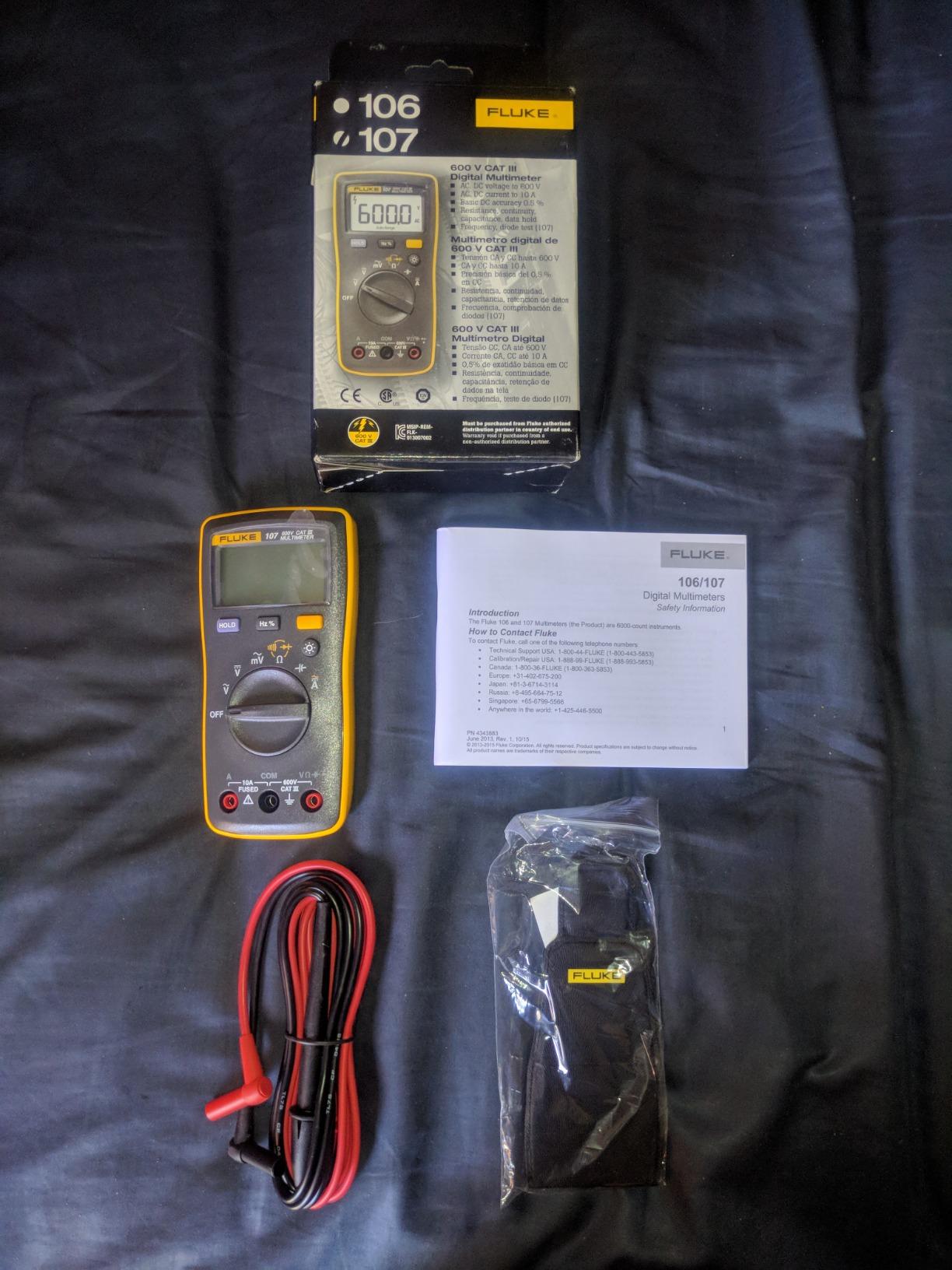 Fluke 107 AC/DC Current Handheld Digital Multimeter, Gray | AC/DC Current customer photo 2