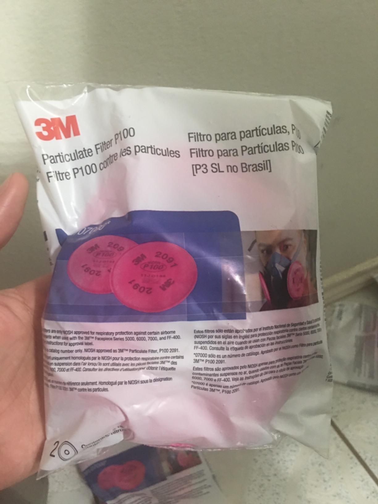 2091 P100 Particulate Filter, 3 Pairs customer photo 1