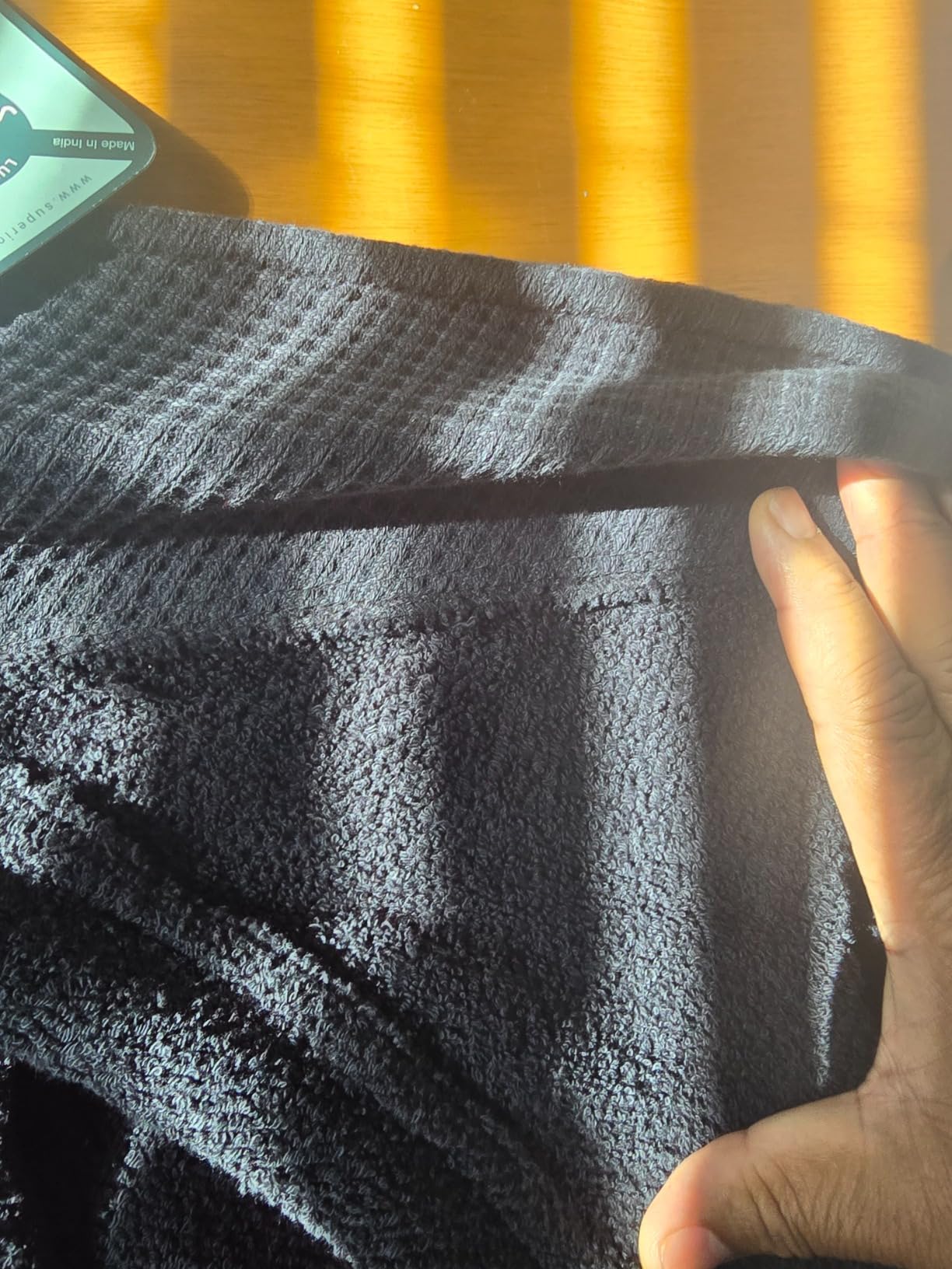 Superior Waffle Weave Cotton Unisex Bathrobe with Belt, Soft and Absorbent Robe for Men and Women Bath Essentials Robes customer photo 2