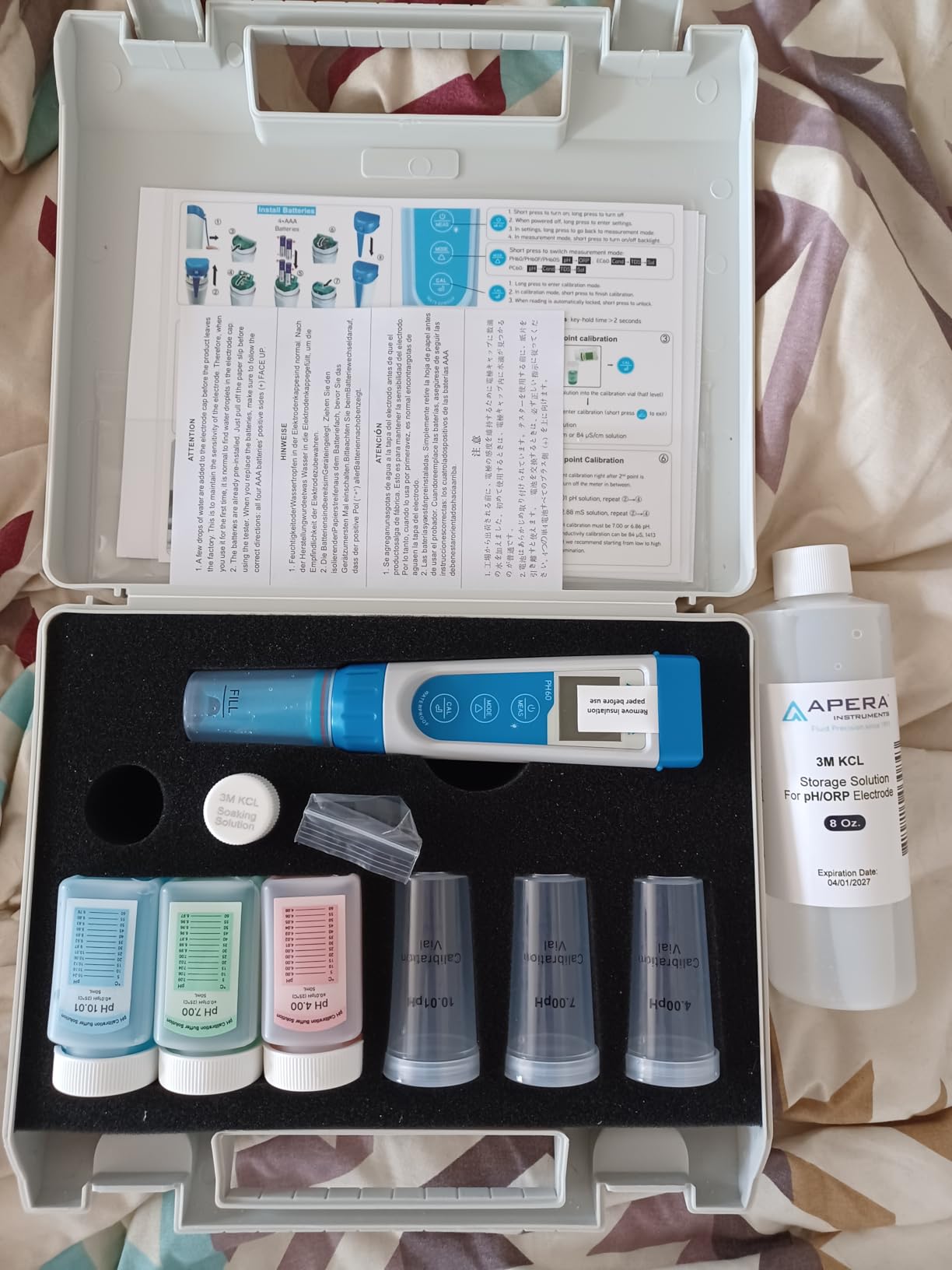 Apera Instruments AI311 Premium Series PH60 Waterproof pH Pocket Tester Kit, Replaceable Probe, ±0.01 pH Accuracy, Lcd display customer photo 1