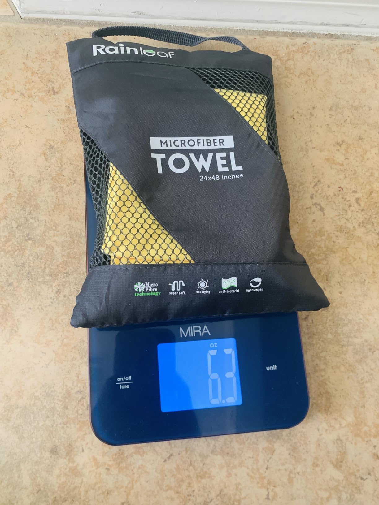 Rainleaf Microfiber Towel Quick Dry Camping & Travel & Gym Towel. Compact | Super Absorbent, Lightweight, Fast Drying. Suitable for Beach, Bath, Backpacking, Hiking, Swim. customer photo 1