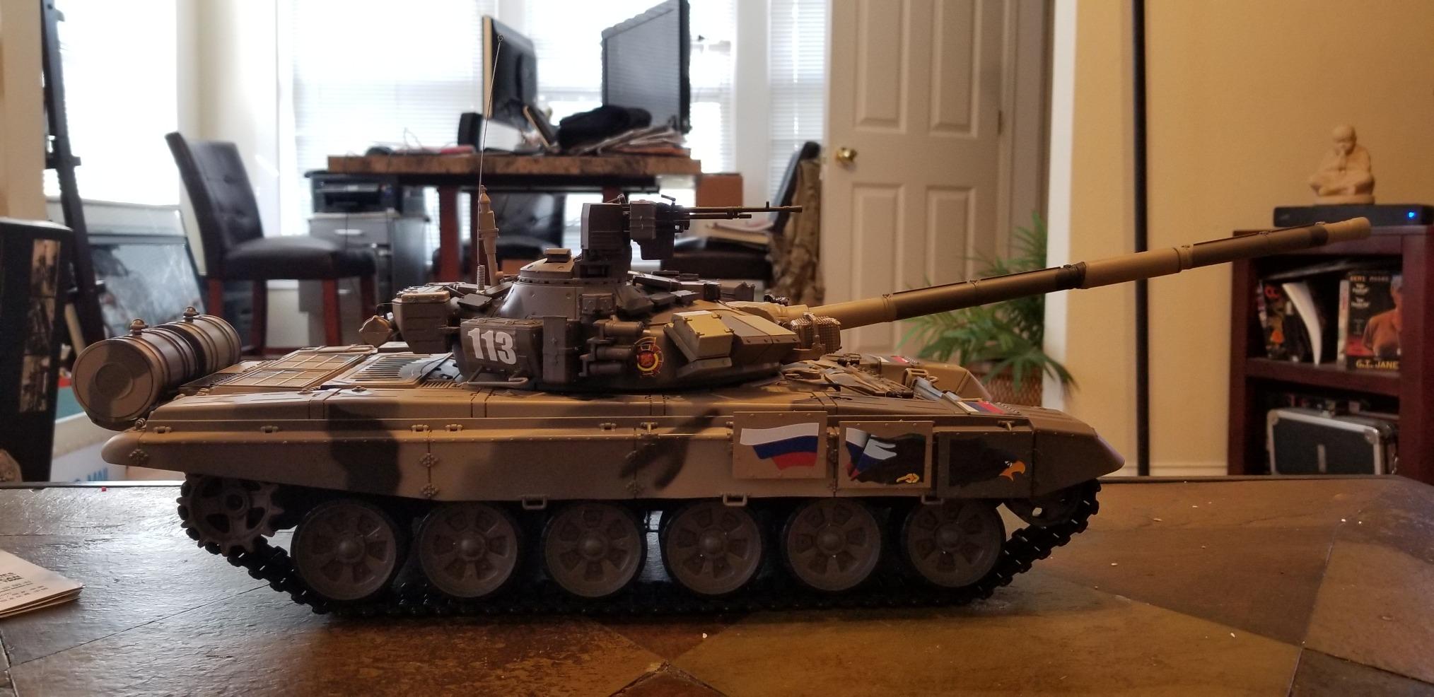 Heng Long Toucan RC Hobby Remote Control 2.4Ghz Tk7.0 1/16 Scale Russian T-90 Main Battle Tank Rc Air Soft Rc Battle Tank Smoke & Sound customer photo 1