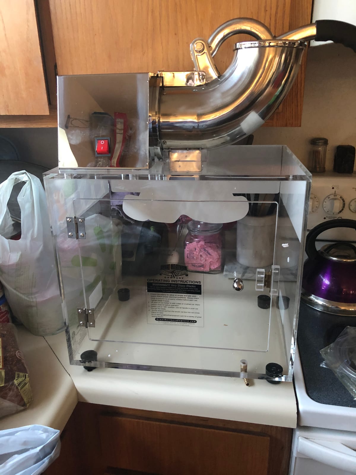 Great Northern Polar Blast Acrylic Snow Cone Machine Snowcone Slush Maker | Acrylic Crushed Ice Maker Grinds Up to 500lbs of Ice Per Hour for Home, Parties, Events, and More customer photo 2