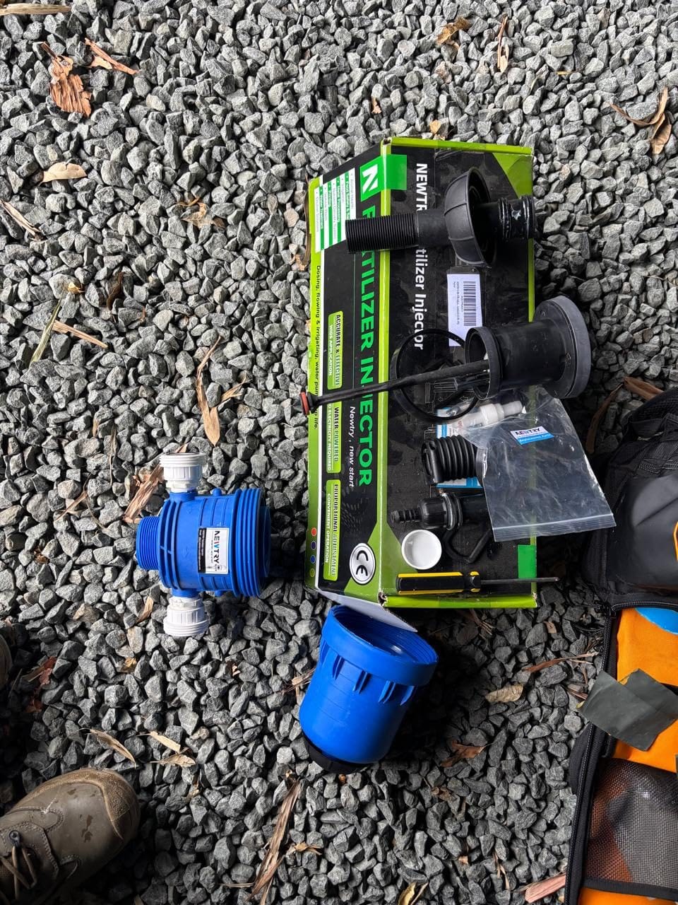 NEWTRY 1:250 to 1:25 Fertilizer Injector for Drip Irrigation Adjustable Water Powered Dosing Pump 3/4