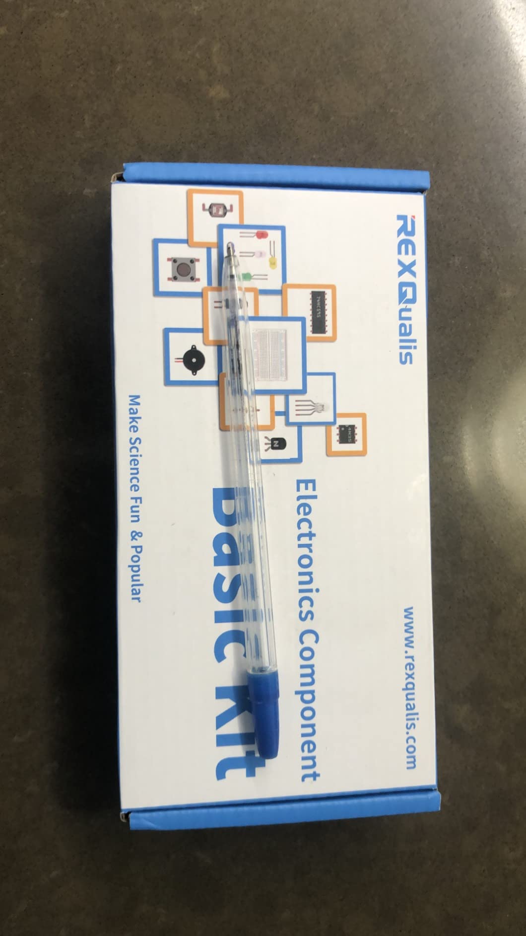 REXQualis Electronics Basic Kit w/Power Supply Module, Breadboard, Jumper Wire, LED, Resistor, comes with more than 300pcs sensors and components for fun and simple electronic projects customer photo 1